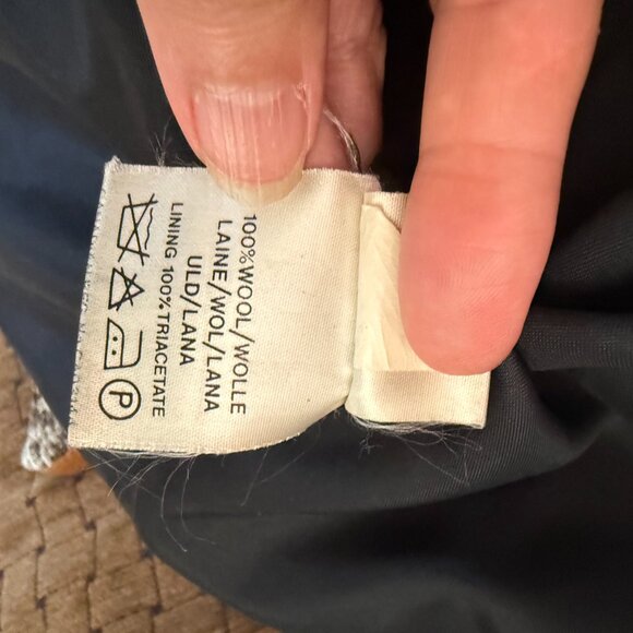 Jaeger Black Wool Button-up Swing Coat Jacket Womens, Size 12 - Picture 4 of 5